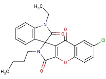 2-butyl-7-chloro-1'-ethyl-2H-spiro[chromeno[2,3-c]pyrrole-1,3'-indole]-2',3,9(1'H)-trione