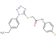2-{[1-(4-ethylphenyl)-1H-tetrazol-5-yl]thio}-N-(4-fluorophenyl)acetamide