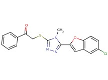 2-{[5-(5-chloro-1-benzofuran-2-yl)-4-methyl-4H-1,2,4-triazol-3-yl]thio}-1-phenylethanone