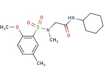 N~1~-cyclohexyl-N~2~-[(2-methoxy-5-methylphenyl)sulfonyl]-N~2~-methylglycinamide