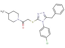 1-({[5-benzyl-4-(4-chlorophenyl)-4H-1,2,4-triazol-3-yl]thio}acetyl)-4-methylpiperidine