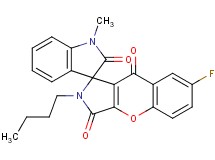2-butyl-7-fluoro-1'-methyl-2H-spiro[chromeno[2,3-c]pyrrole-1,3'-indole]-2',3,9(1'H)-trione