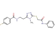 N-(2-{5-[(2-anilino-2-oxoethyl)thio]-4-methyl-4H-1,2,4-triazol-3-yl}ethyl)-4-fluorobenzamide