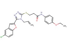3-{[4-allyl-5-(5-chloro-1-benzofuran-2-yl)-4H-1,2,4-triazol-3-yl]thio}-N-(4-ethoxyphenyl)propanamide