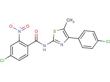 4-chloro-N-[4-(4-chlorophenyl)-5-methyl-1,3-thiazol-2-yl]-2-nitrobenzamide