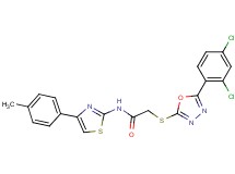 2-{[5-(2,4-dichlorophenyl)-1,3,4-oxadiazol-2-yl]thio}-N-[4-(4-methylphenyl)-1,3-thiazol-2-yl]acetamide