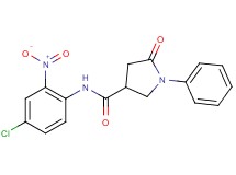 N-(4-chloro-2-nitrophenyl)-5-oxo-1-phenyl-3-pyrrolidinecarboxamide