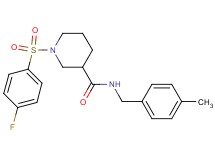 1-[(4-fluorophenyl)sulfonyl]-N-(4-methylbenzyl)-3-piperidinecarboxamide