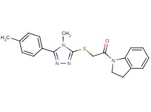 1-({[4-methyl-5-(4-methylphenyl)-4H-1,2,4-triazol-3-yl]thio}acetyl)indoline