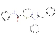 2-[(5-benzyl-4-phenyl-4H-1,2,4-triazol-3-yl)thio]-N-phenylbutanamide