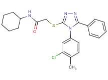2-{[4-(3-chloro-4-methylphenyl)-5-phenyl-4H-1,2,4-triazol-3-yl]thio}-N-cyclohexylacetamide