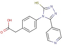 {4-[3-mercapto-5-(4-pyridinyl)-4H-1,2,4-triazol-4-yl]phenyl}acetic acid