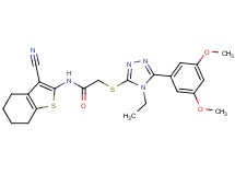 N-(3-cyano-4,5,6,7-tetrahydro-1-benzothien-2-yl)-2-{[5-(3,5-dimethoxyphenyl)-4-ethyl-4H-1,2,4-triazol-3-yl]thio}acetamide