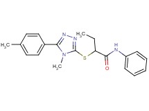 2-{[4-methyl-5-(4-methylphenyl)-4H-1,2,4-triazol-3-yl]thio}-N-phenylbutanamide
