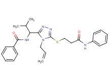 N-(1-{4-allyl-5-[(3-anilino-3-oxopropyl)thio]-4H-1,2,4-triazol-3-yl}-2-methylpropyl)benzamide