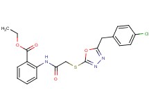 ethyl 2-[({[5-(4-chlorobenzyl)-1,3,4-oxadiazol-2-yl]thio}acetyl)amino]benzoate