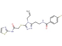 N-[2-(4-allyl-5-{[2-oxo-2-(1,3-thiazol-2-ylamino)ethyl]thio}-4H-1,2,4-triazol-3-yl)ethyl]-4-fluorobenzamide