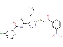 N-[1-(4-allyl-5-{[2-(3-nitrophenyl)-2-oxoethyl]thio}-4H-1,2,4-triazol-3-yl)ethyl]-3-chlorobenzamide