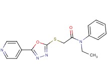 N-ethyl-N-phenyl-2-{[5-(4-pyridinyl)-1,3,4-oxadiazol-2-yl]thio}acetamide