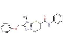 2-{[4-methyl-5-(phenoxymethyl)-4H-1,2,4-triazol-3-yl]thio}-N-phenylbutanamide