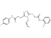 3-[4-allyl-5-({2-[(2-chlorophenyl)amino]-2-oxoethyl}thio)-4H-1,2,4-triazol-3-yl]-N-(4-fluorophenyl)propanamide