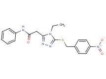 2-{4-ethyl-5-[(4-nitrobenzyl)thio]-4H-1,2,4-triazol-3-yl}-N-phenylacetamide