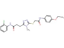 N-(2-chlorophenyl)-3-[5-({2-[(4-ethoxyphenyl)amino]-2-oxoethyl}thio)-4-methyl-4H-1,2,4-triazol-3-yl]propanamide