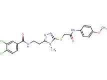 3,4-dichloro-N-{2-[5-({2-[(4-methoxyphenyl)amino]-2-oxoethyl}thio)-4-methyl-4H-1,2,4-triazol-3-yl]ethyl}benzamide