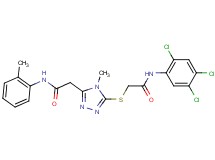 2-[(4-methyl-5-{2-[(2-methylphenyl)amino]-2-oxoethyl}-4H-1,2,4-triazol-3-yl)thio]-N-(2,4,5-trichlorophenyl)acetamide