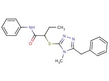 2-[(5-benzyl-4-methyl-4H-1,2,4-triazol-3-yl)thio]-N-phenylbutanamide