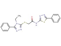 2-[(4-ethyl-5-phenyl-4H-1,2,4-triazol-3-yl)thio]-N-(5-phenyl-1,3,4-thiadiazol-2-yl)acetamide