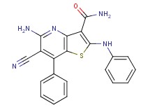5-amino-2-anilino-6-cyano-7-phenylthieno[3,2-b]pyridine-3-carboxamide
