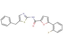 N-(5-benzyl-1,3-thiazol-2-yl)-5-(2-fluorophenyl)-2-furamide