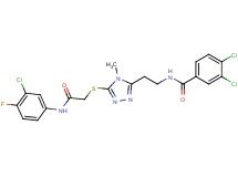 3,4-dichloro-N-{2-[5-({2-[(3-chloro-4-fluorophenyl)amino]-2-oxoethyl}thio)-4-methyl-4H-1,2,4-triazol-3-yl]ethyl}benzamide