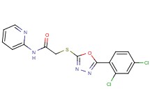 2-{[5-(2,4-dichlorophenyl)-1,3,4-oxadiazol-2-yl]thio}-N-2-pyridinylacetamide