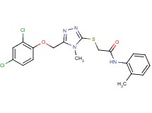 2-({5-[(2,4-dichlorophenoxy)methyl]-4-methyl-4H-1,2,4-triazol-3-yl}thio)-N-(2-methylphenyl)acetamide