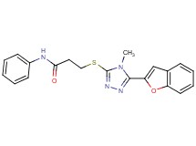 3-{[5-(1-benzofuran-2-yl)-4-methyl-4H-1,2,4-triazol-3-yl]thio}-N-phenylpropanamide
