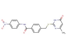 4-{[(4-methyl-6-oxo-1,6-dihydro-2-pyrimidinyl)thio]methyl}-N-(4-nitrophenyl)benzamide