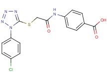 4-[({[1-(4-chlorophenyl)-1H-tetrazol-5-yl]thio}acetyl)amino]benzoic acid