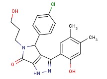 4-(4-chlorophenyl)-3-(2-hydroxy-4,5-dimethylphenyl)-5-(3-hydroxypropyl)-4,5-dihydropyrrolo[3,4-c]pyrazol-6(1H)-one