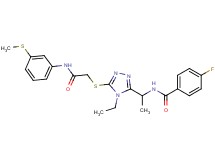 N-(1-{4-ethyl-5-[(2-{[3-(methylthio)phenyl]amino}-2-oxoethyl)thio]-4H-1,2,4-triazol-3-yl}ethyl)-4-fluorobenzamide