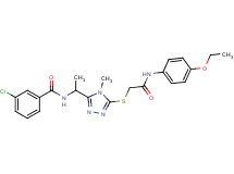 3-chloro-N-{1-[5-({2-[(4-ethoxyphenyl)amino]-2-oxoethyl}thio)-4-methyl-4H-1,2,4-triazol-3-yl]ethyl}benzamide