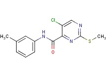 5-chloro-N-(3-methylphenyl)-2-(methylthio)-4-pyrimidinecarboxamide