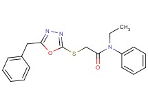 2-[(5-benzyl-1,3,4-oxadiazol-2-yl)thio]-N-ethyl-N-phenylacetamide