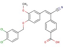 4-(1-cyano-2-{4-[(3,4-dichlorobenzyl)oxy]-3-methoxyphenyl}vinyl)benzoic acid