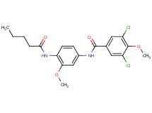 3,5-dichloro-4-methoxy-N-[3-methoxy-4-(pentanoylamino)phenyl]benzamide