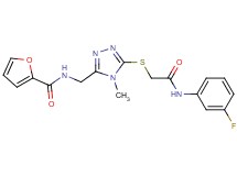 N-{[5-({2-[(3-fluorophenyl)amino]-2-oxoethyl}thio)-4-methyl-4H-1,2,4-triazol-3-yl]methyl}-2-furamide