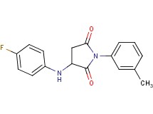 3-[(4-fluorophenyl)amino]-1-(3-methylphenyl)-2,5-pyrrolidinedione