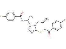 N-[1-(4-allyl-5-{[2-(4-bromophenyl)-2-oxoethyl]thio}-4H-1,2,4-triazol-3-yl)ethyl]-4-fluorobenzamide