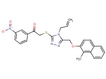 2-[(4-allyl-5-{[(1-methyl-2-naphthyl)oxy]methyl}-4H-1,2,4-triazol-3-yl)thio]-1-(3-nitrophenyl)ethanone